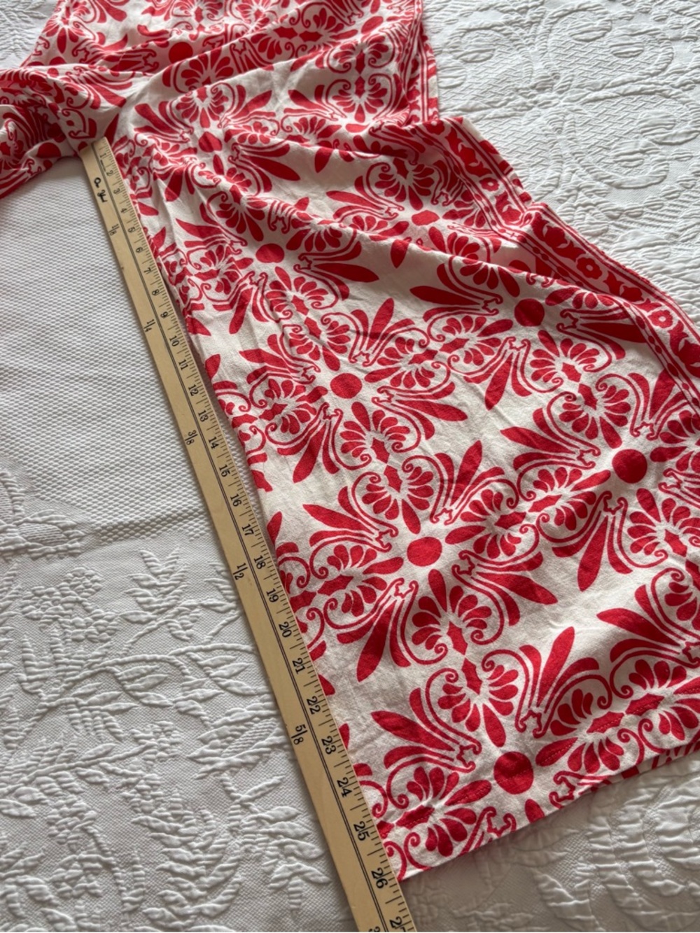 Farm Rio Carmina Linen Blend Button Front Jumpsuit red white size S - Picture 9 of 16